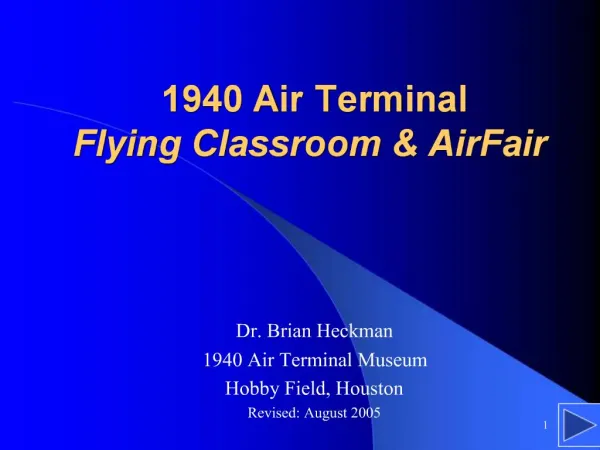 1940 Air Terminal Flying Classroom AirFair
