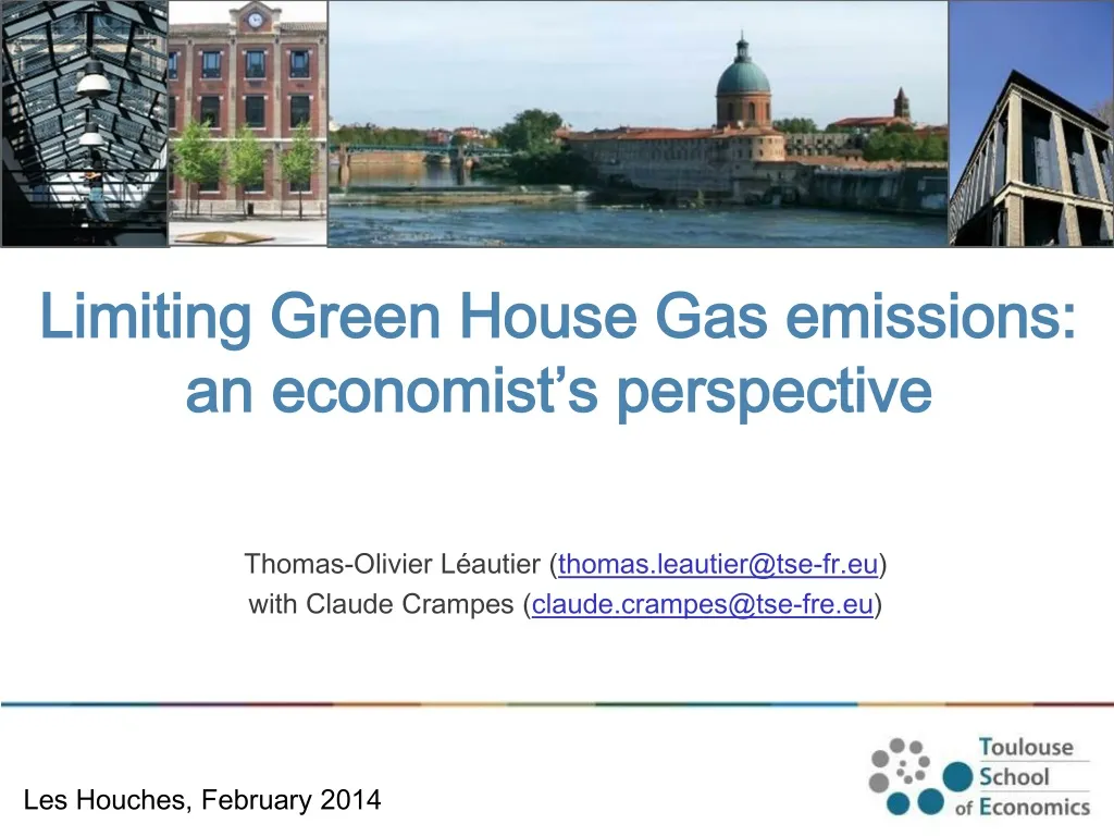 limiting green house gas emissions an economist s perspective