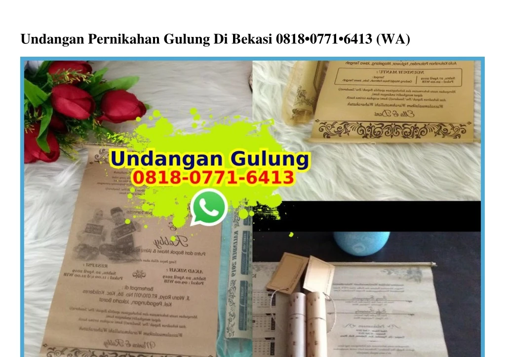 undangan pernikahan gulung di bekasi 0818 0771
