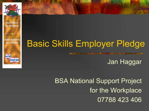 Basic Skills Employer Pledge