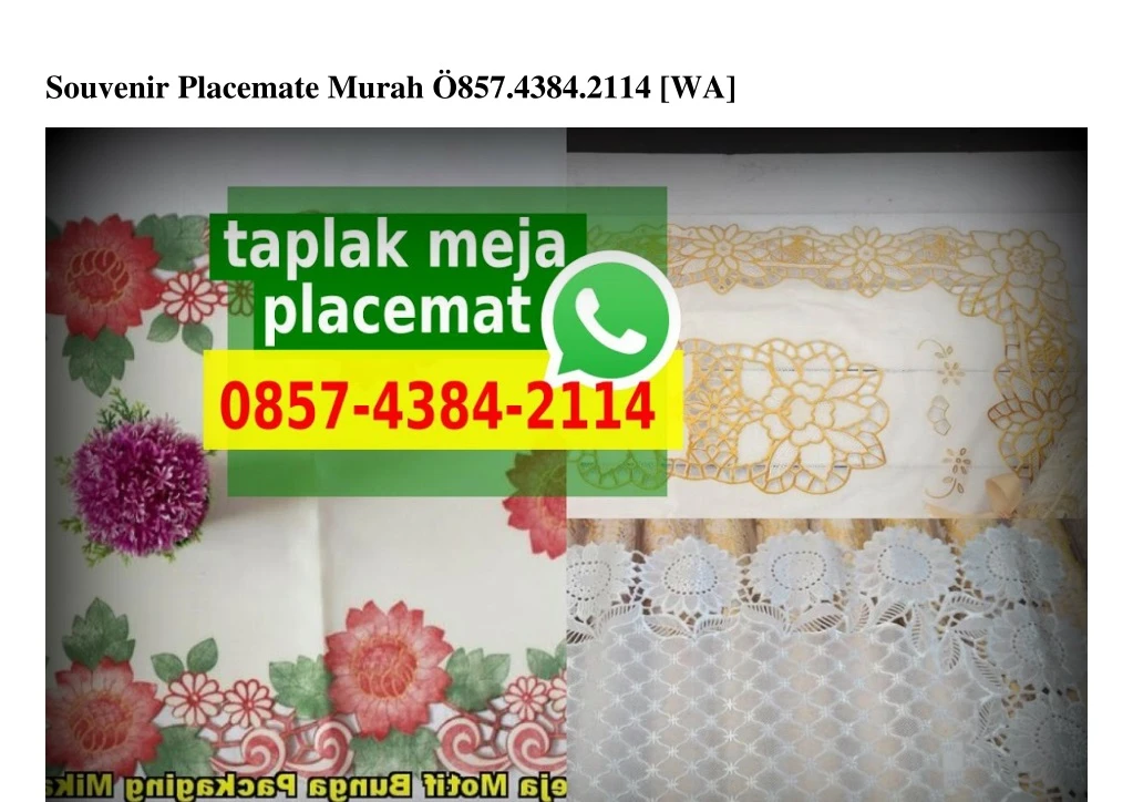 souvenir placemate murah 857 4384 2114 wa