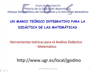Herramientas te ricas para el An lisis Did ctico - Matem tico - slide 1