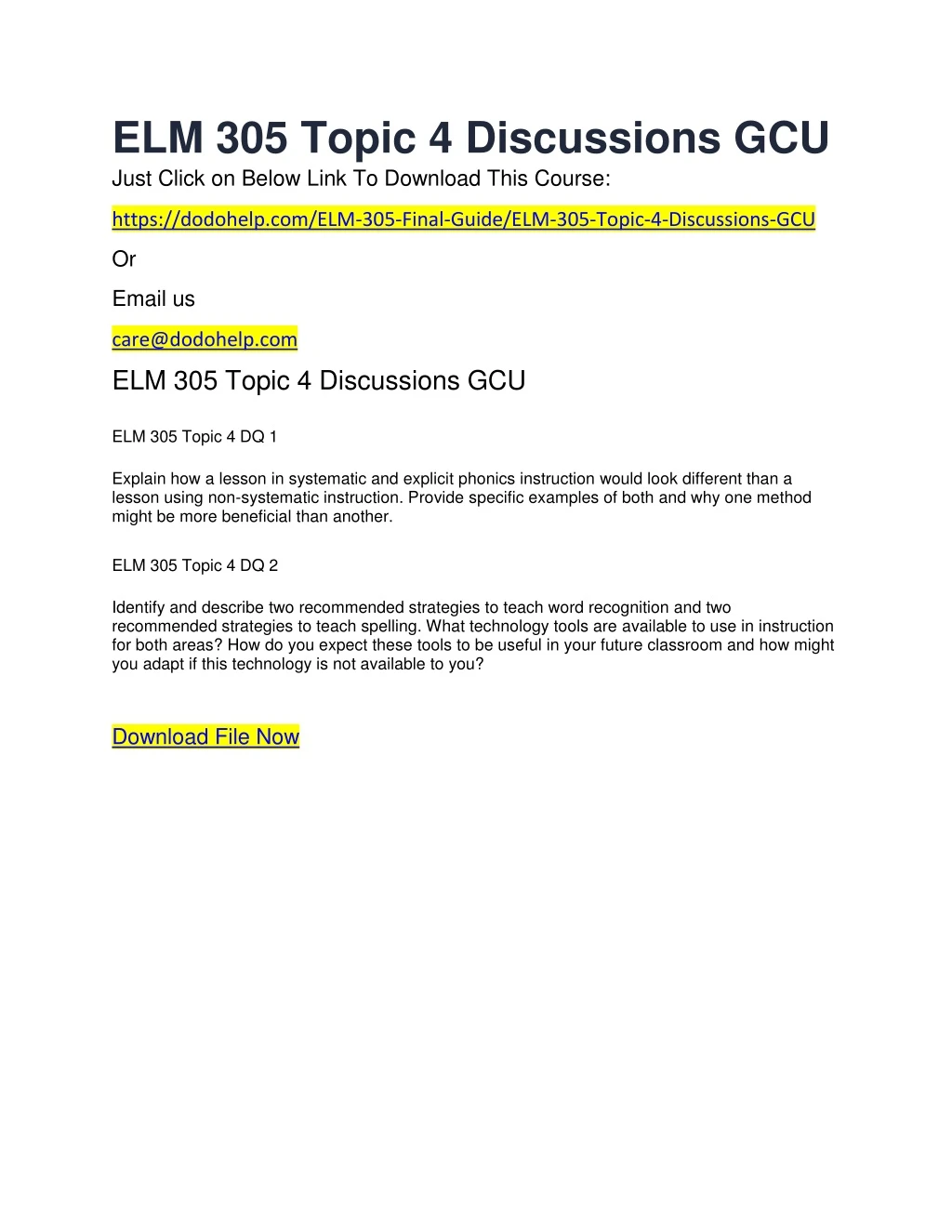 elm 305 topic 4 discussions gcu just click