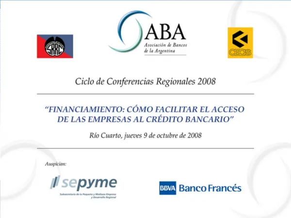 CICLO DE CONFERENCIAS REGIONALES 2008