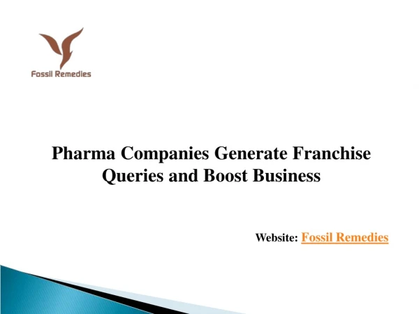 Pharma Companies generate Franchise queries and Boost Business