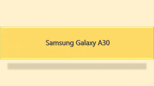 samsung galaxy a30
