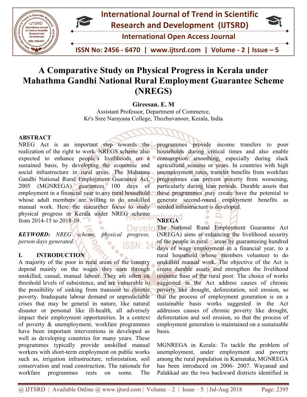 international journal of trend in scientific