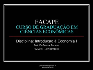 FACAPE CURSO DE GRADUA O EM CI NCIAS ECON MICAS - slide 1