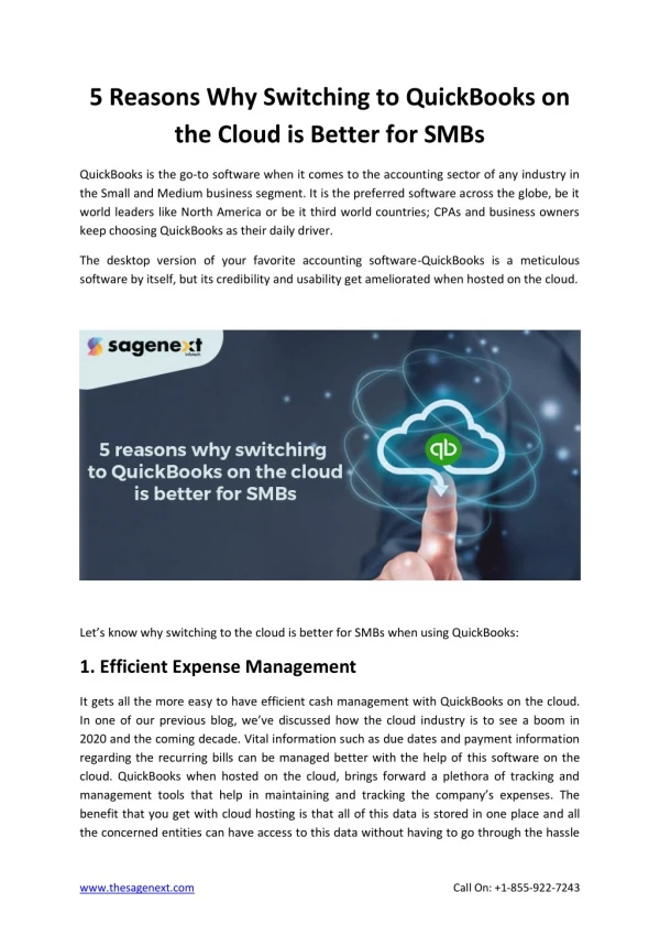 5 reasons why switching to quickbooks