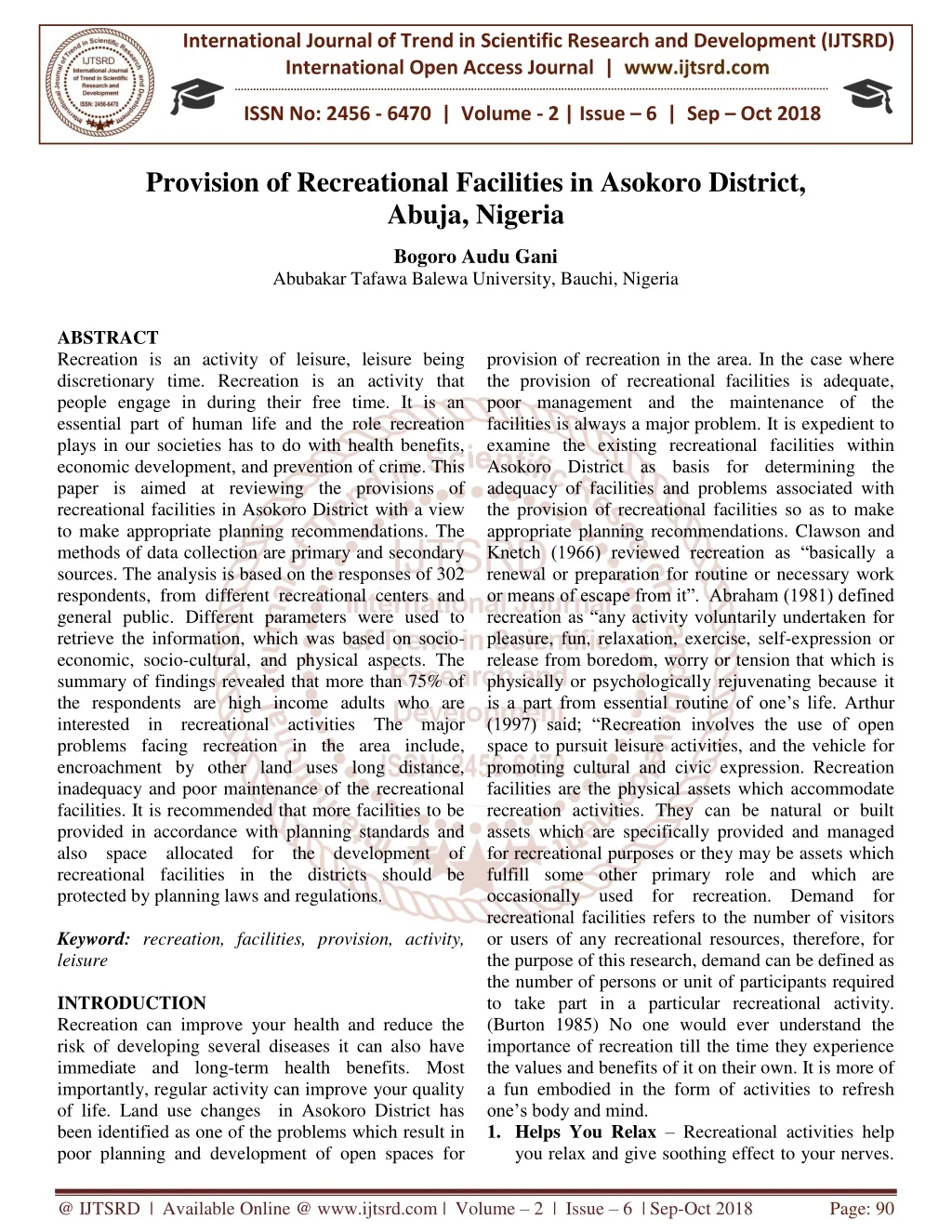 international journal of trend in scientific