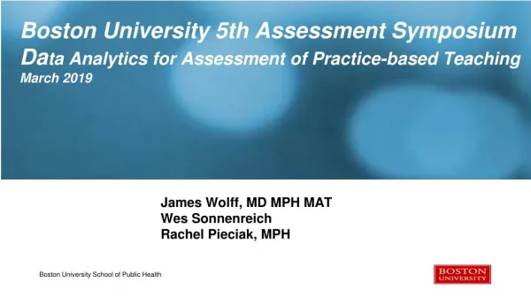 Boston University 5th Assessment Symposium