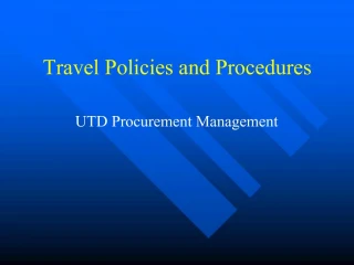 Travel Policies and Procedures - slide 1