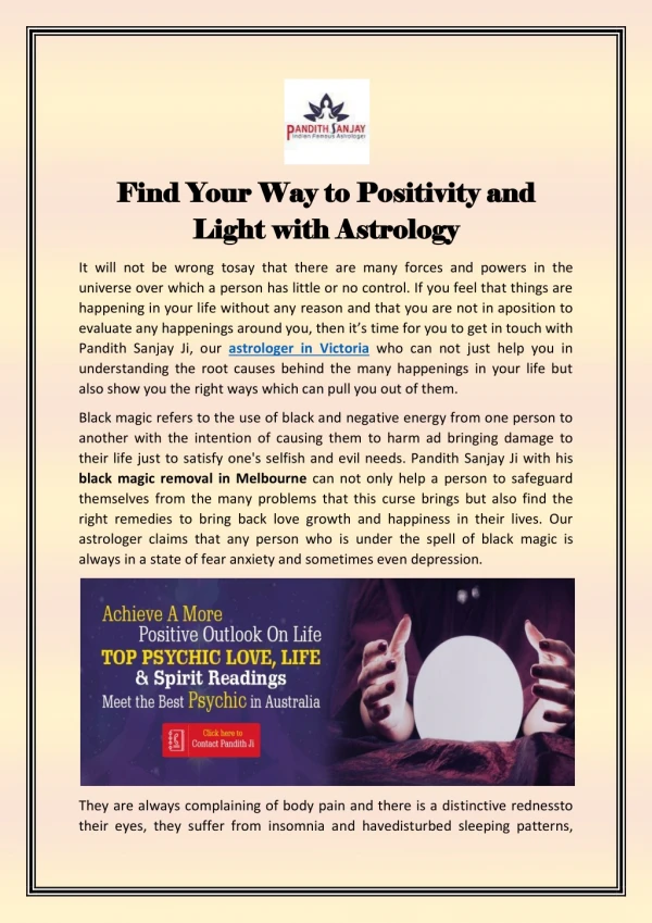 Find Your Way to Positivity and Light with Astrology