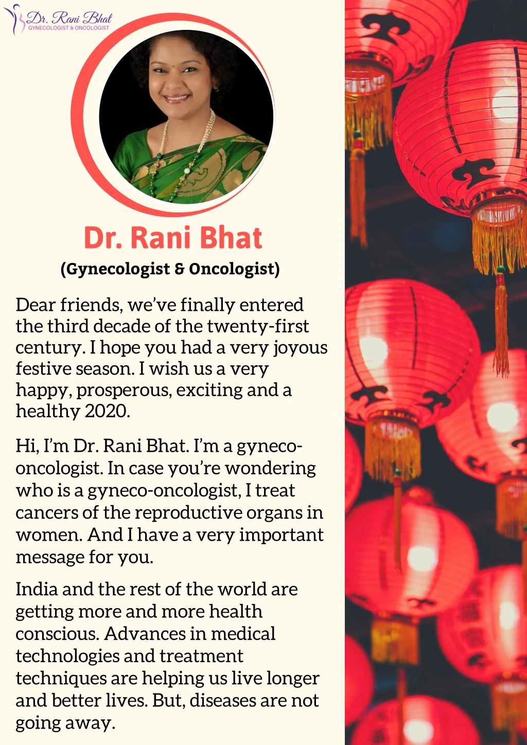 dr rani bhat gynecologist oncologist