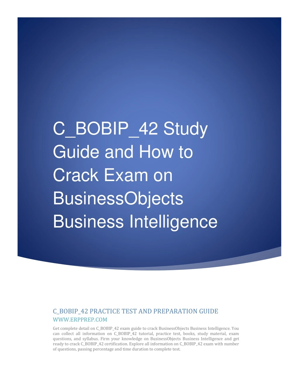 c bobip 42 study guide and how to crack exam