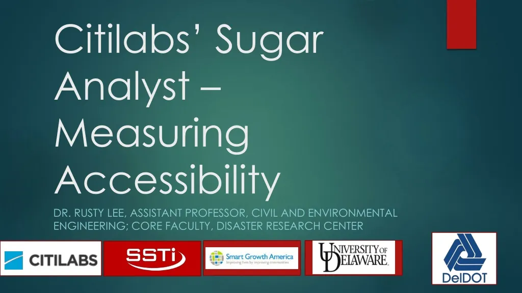 citilabs sugar analyst measuring accessibility