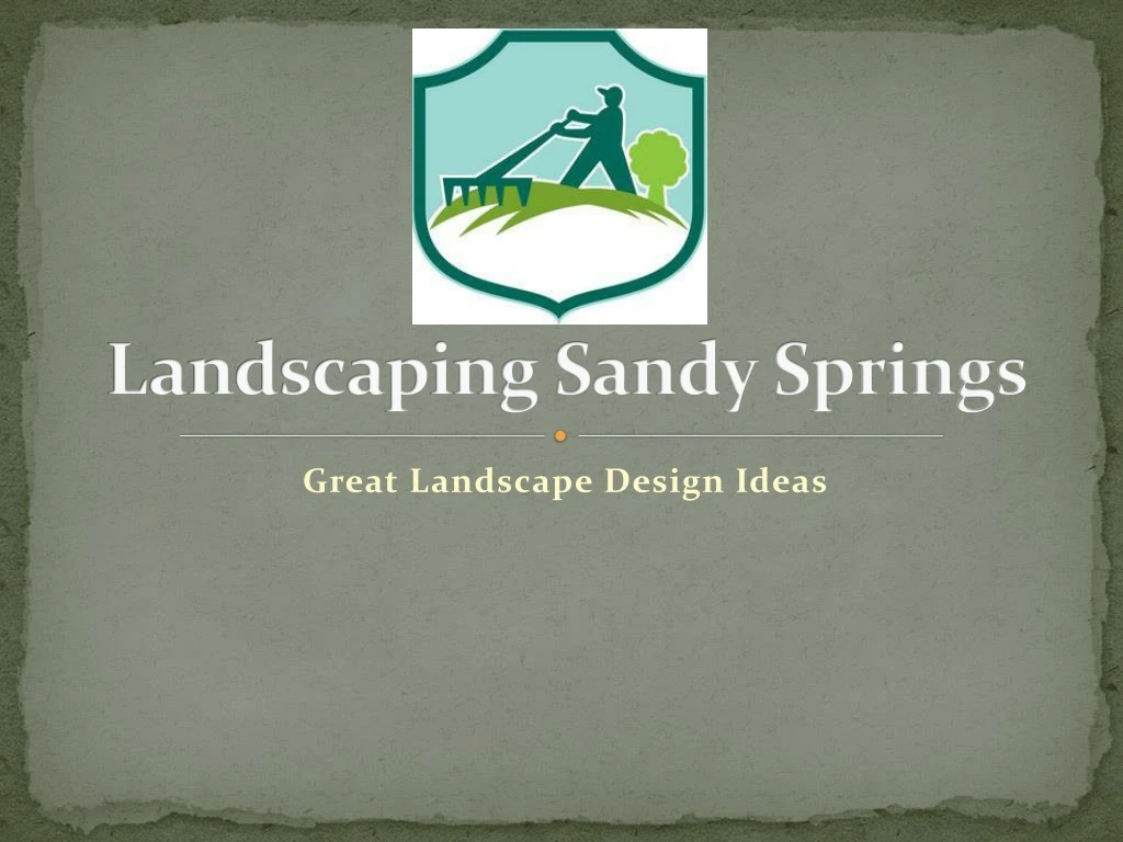 landscaping sandy springs