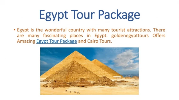 Explore Egypt pyramid tour packages 2020 at Best Price