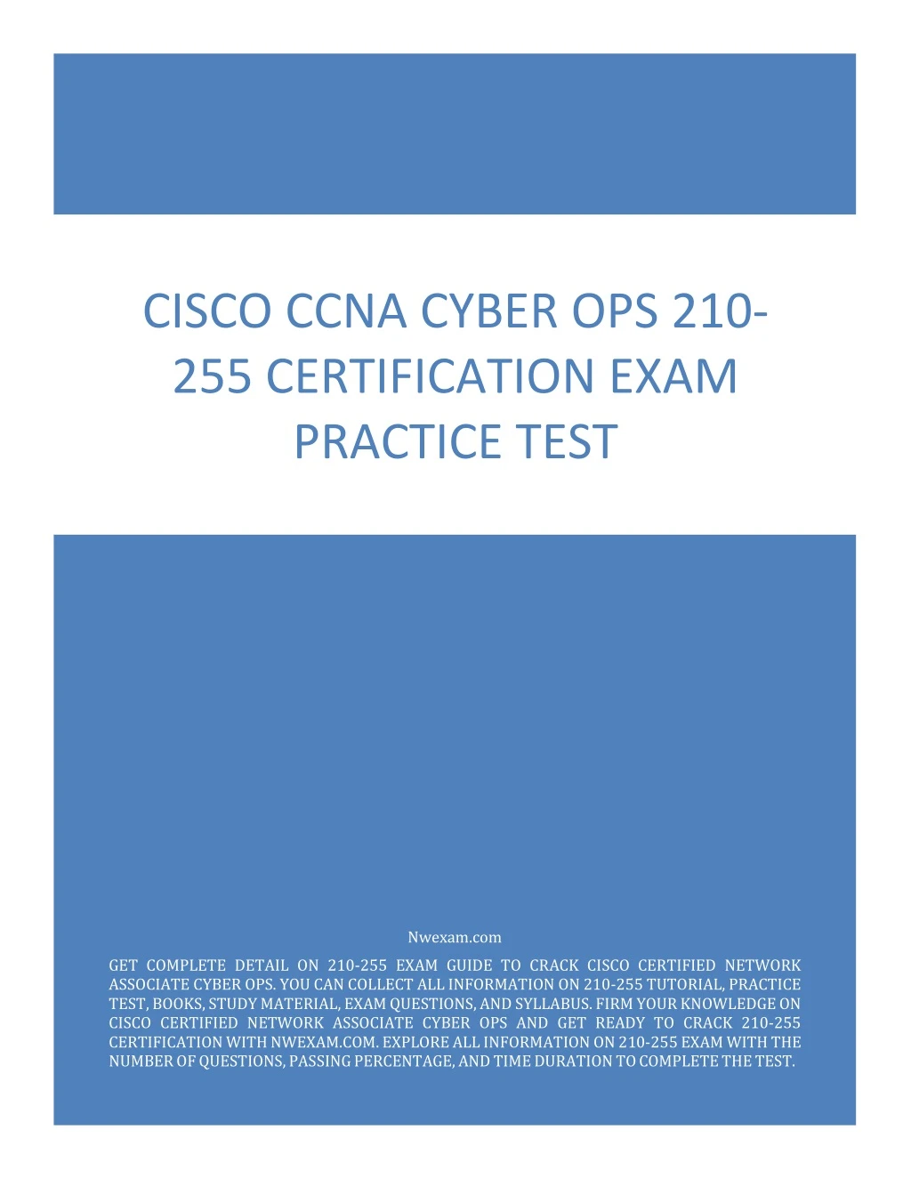 cisco ccna cyber ops 210 255 certification exam