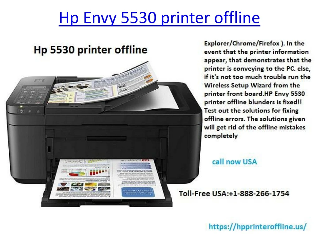 hp envy 5530 printer offline