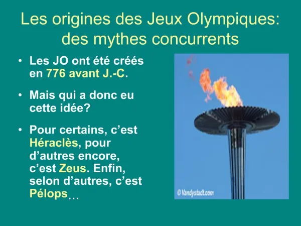 Les origines des Jeux Olympiques: des mythes concurrents