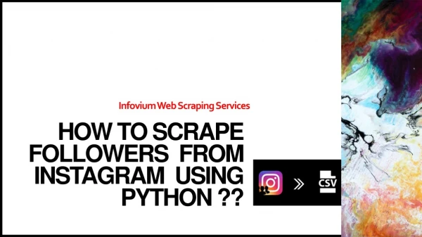 How to scrape Instagram followers using python?