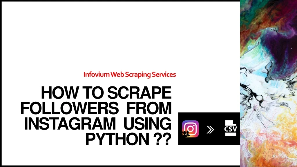 how to scrape followers from instagram using python
