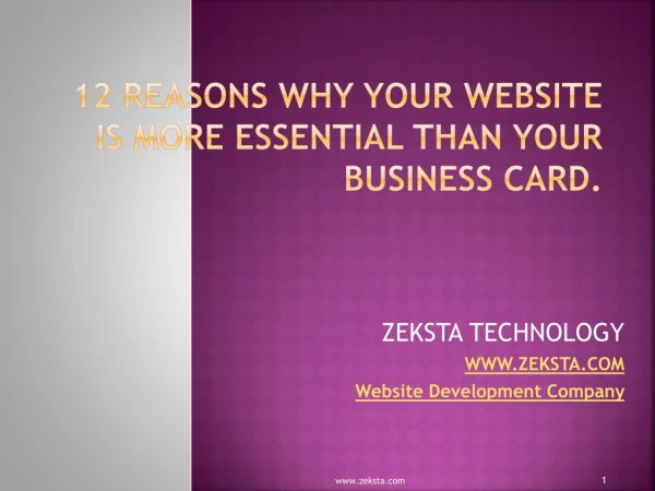 12 Reasons why your website is more essential than your business card