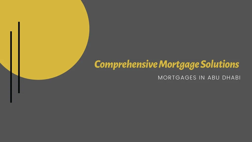 comprehensive mortgage solutions mortgages