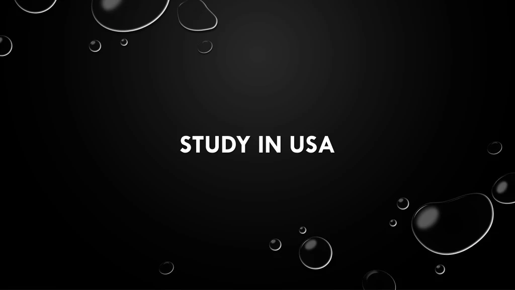 study in usa