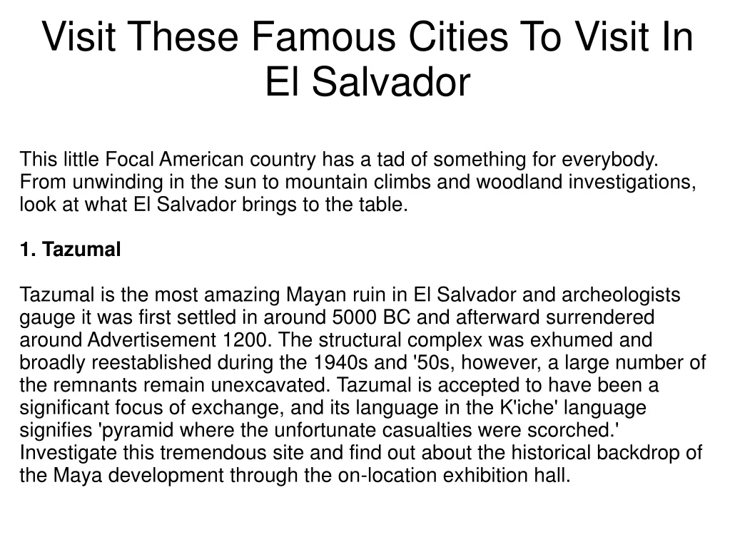 visit these famous cities to visit in el salvador