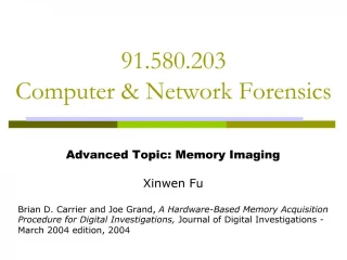 Computer & Network Forensics - slide 1