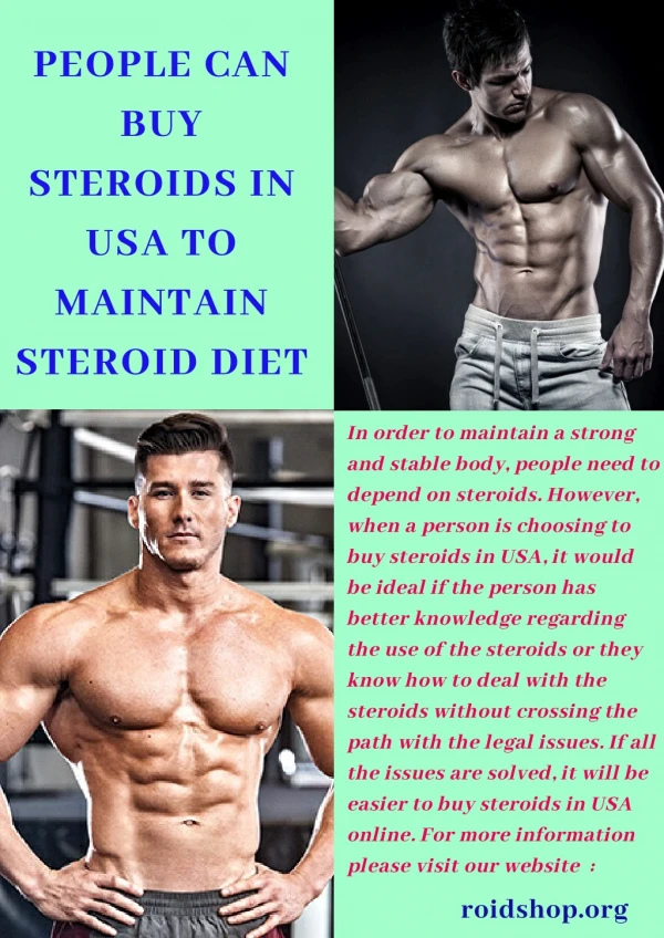 People Can Buy Steroids In USA To Maintain Steroid Diet