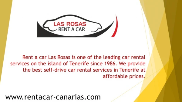 Vehicle rent in Tenerife Spain