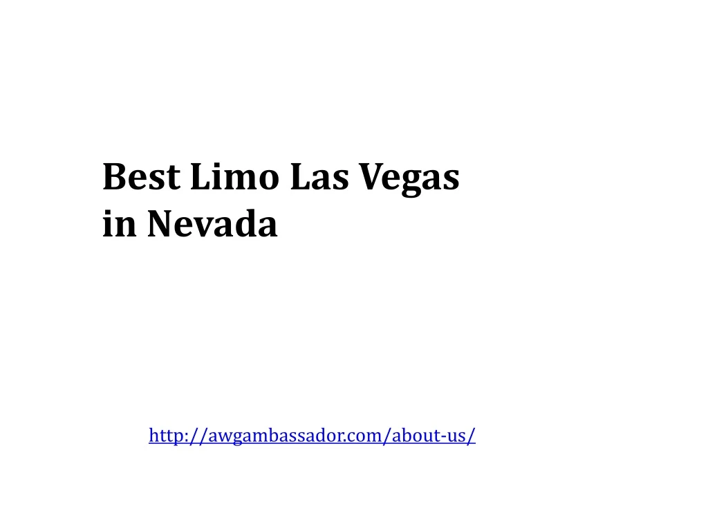 best limo las vegas in nevada