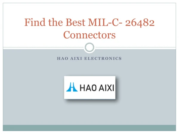Find the Best MIL-C- 26482 Connectors