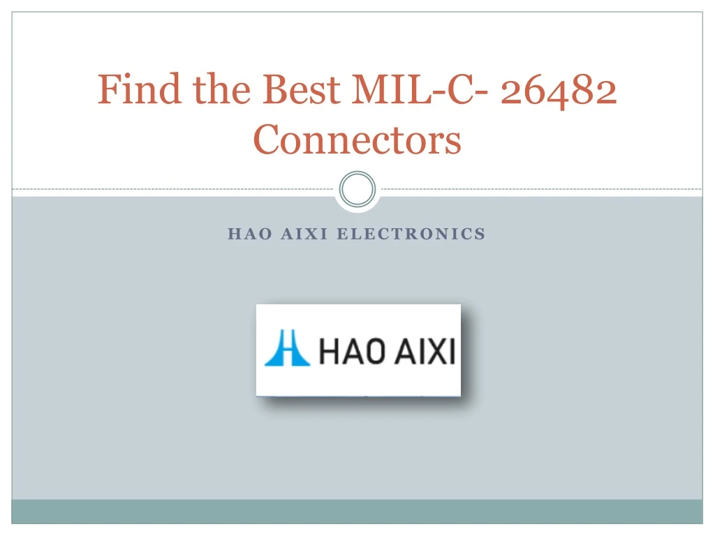 find the best mil c 26482 connectors