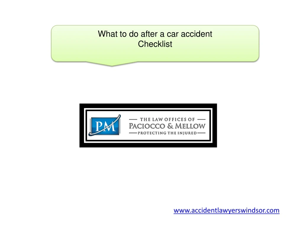what to do after a car accident checklist