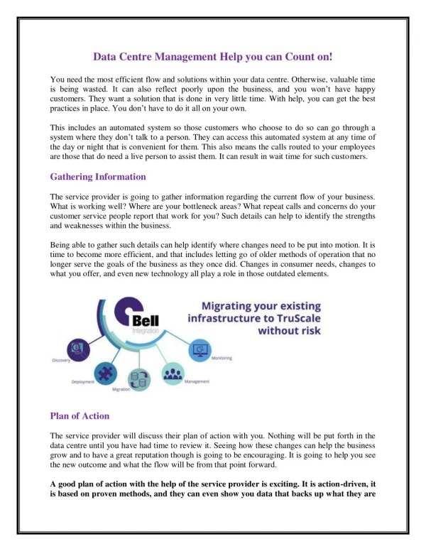 data centre management help you can count on