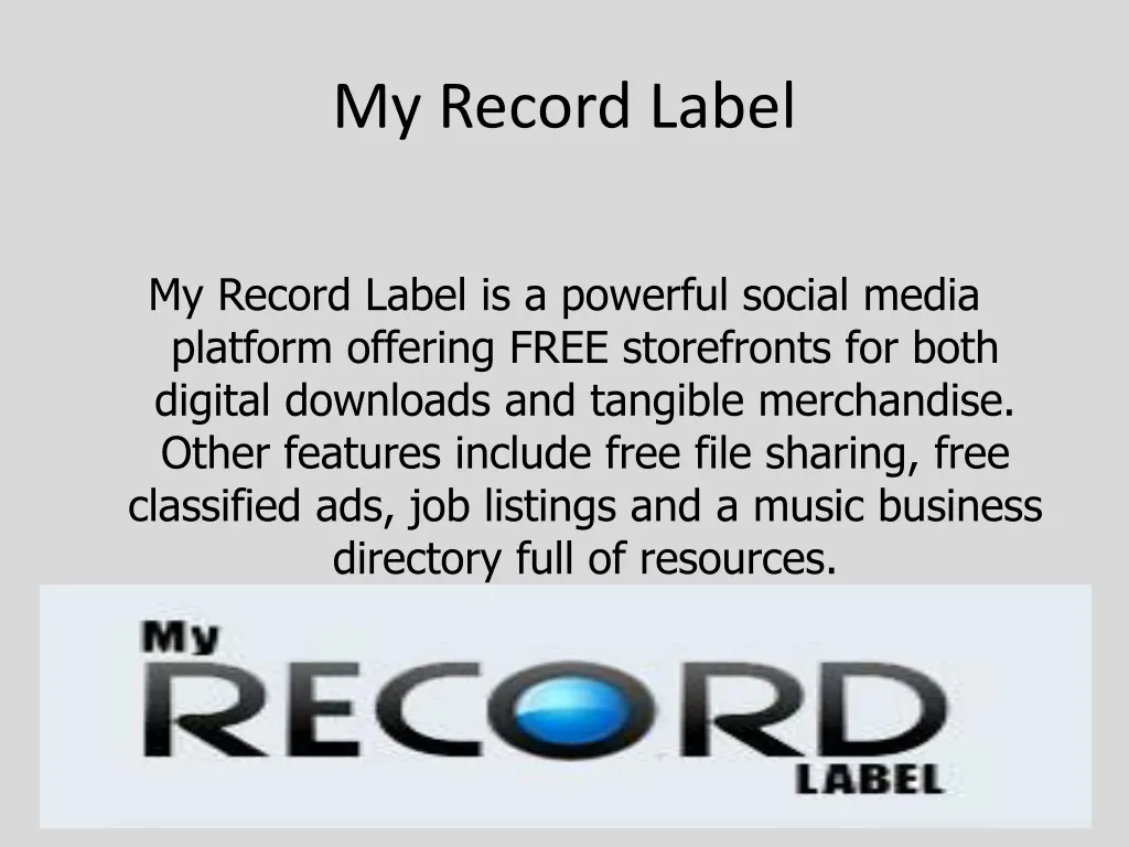 my record label