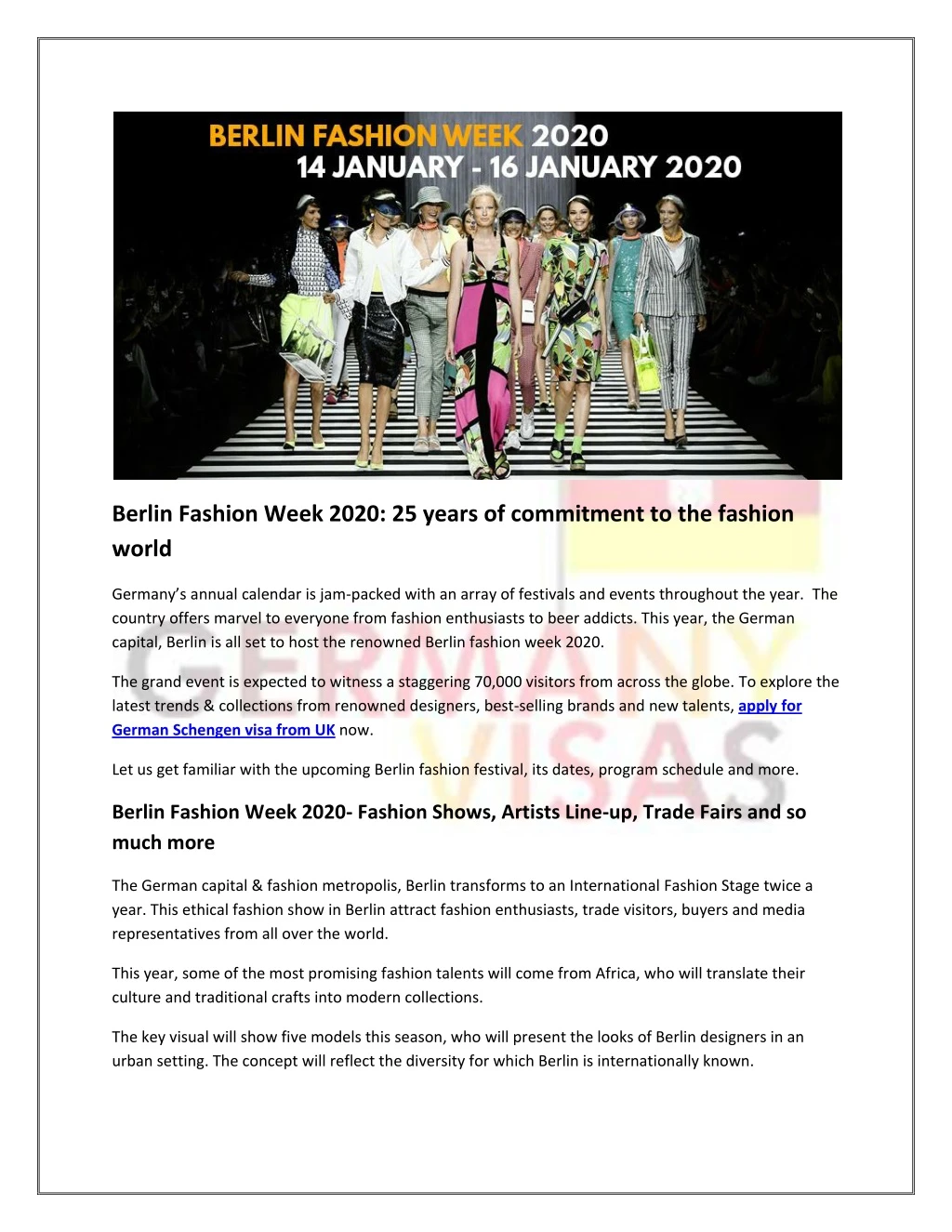 berlin fashion week 2020 25 years of commitment