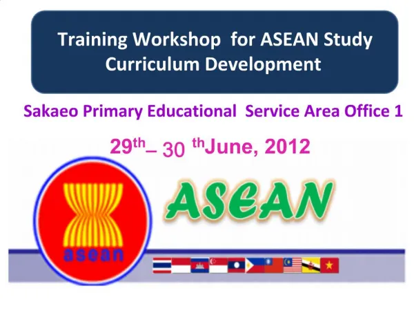 Training Workshop for ASEAN Study Curriculum Development