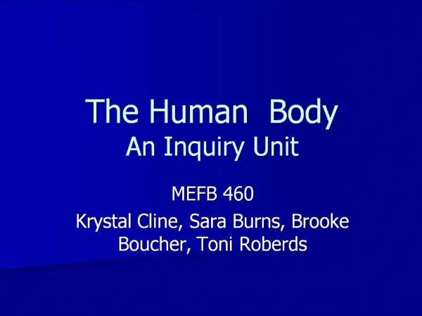 The Human Body An Inquiry Unit