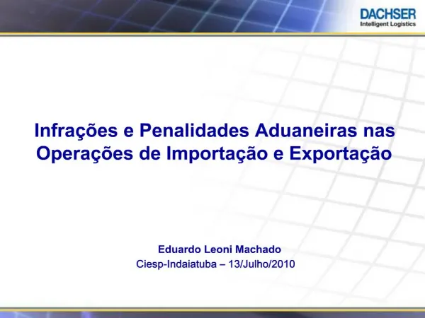 Infra es e Penalidades Aduaneiras nas Opera es de Importa o e Exporta o