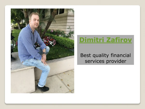 Dimitri Zafirov || Best Stellar Financial Analyst