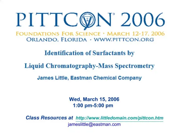 Wed, March 15, 2006 1:00 pm-5:00 pm Class Resources at littledomain