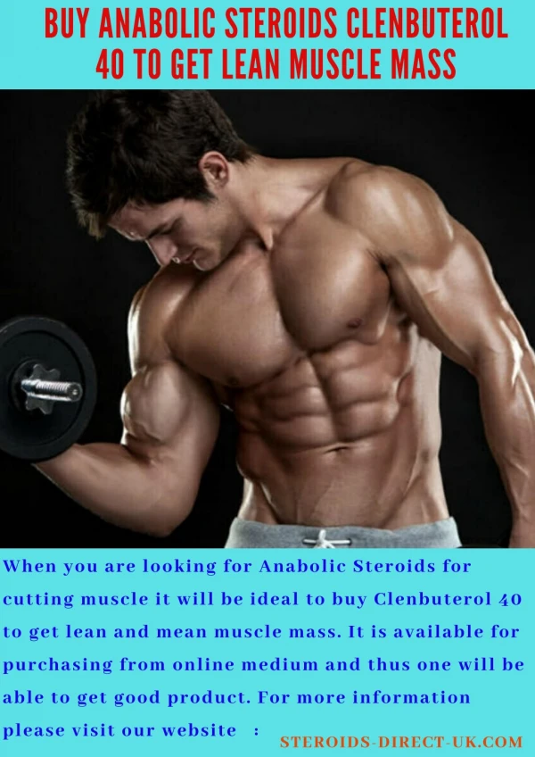 Buy Anabolic Steroids Clenbuterol 40 To Get Lean Muscle Mass
