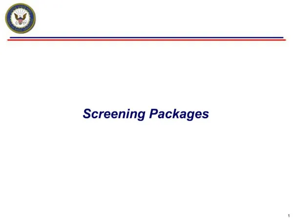 Screening Packages