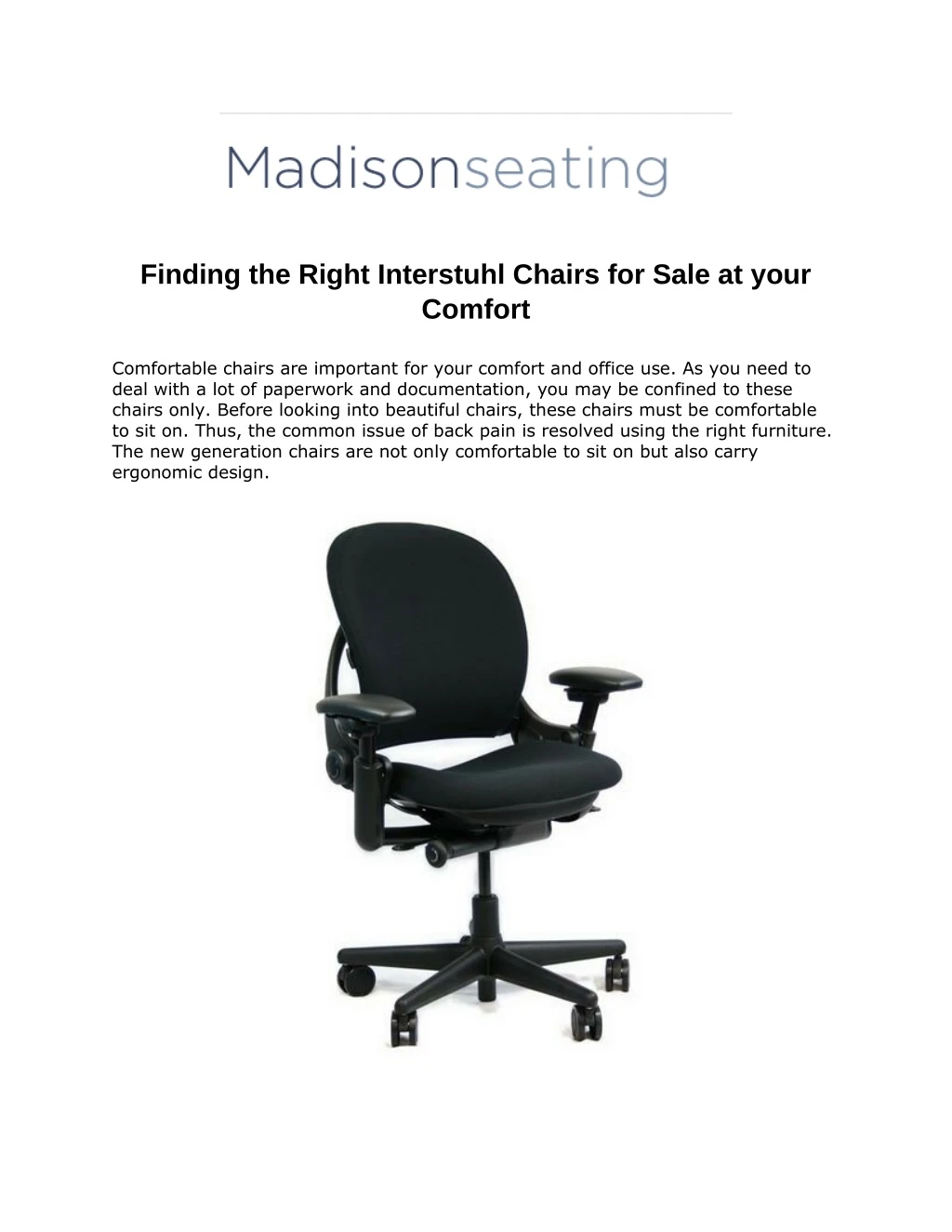 finding the right interstuhl chairs for sale