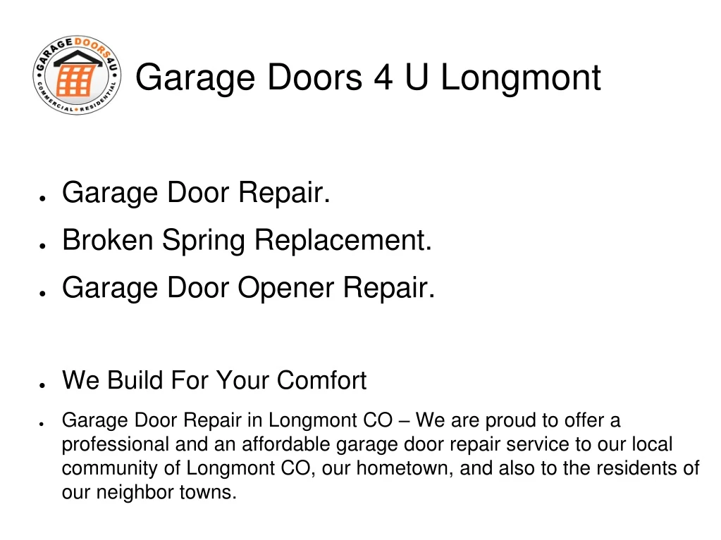 garage doors 4 u longmont